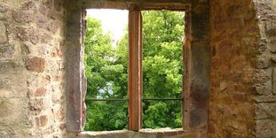 Fenster im Alten Schloss Hohenbaden