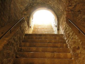 Treppe im Alten Schloss Hohenbaden