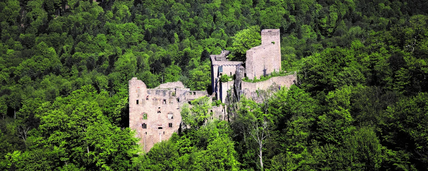 Château de Hohenbaden, Vue aérienne