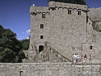 Oberburg mit Hermannsbau und Schildmauer vom Alten Schloss Hohenbaden