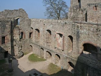 Innenansicht des Bernhardbaus im Alten Schloss Hohenbaden