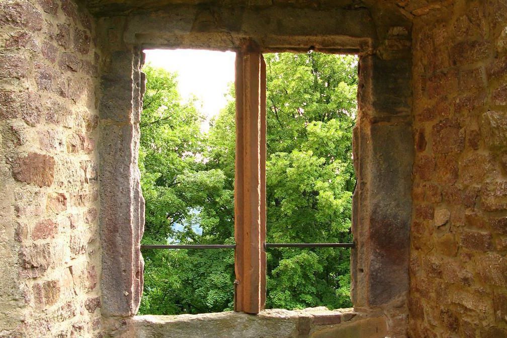 Fenster im Alten Schloss Hohenbaden